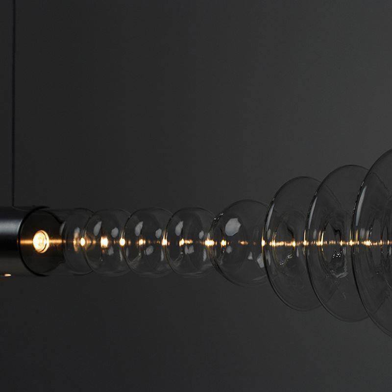 Designer Minimalist Glass Hanging Light Touch Dimming for Island Bar Dining Lighting