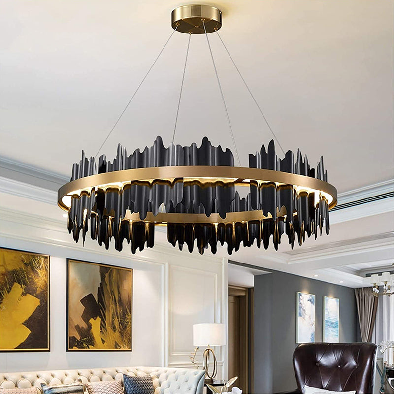 Modern Luxury Living Room Creative Designer Circle Chandelier