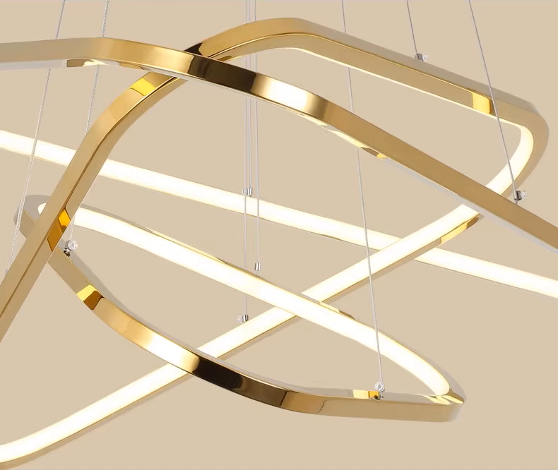 Triangular Stainless Steel Modern Hanging Chandelier