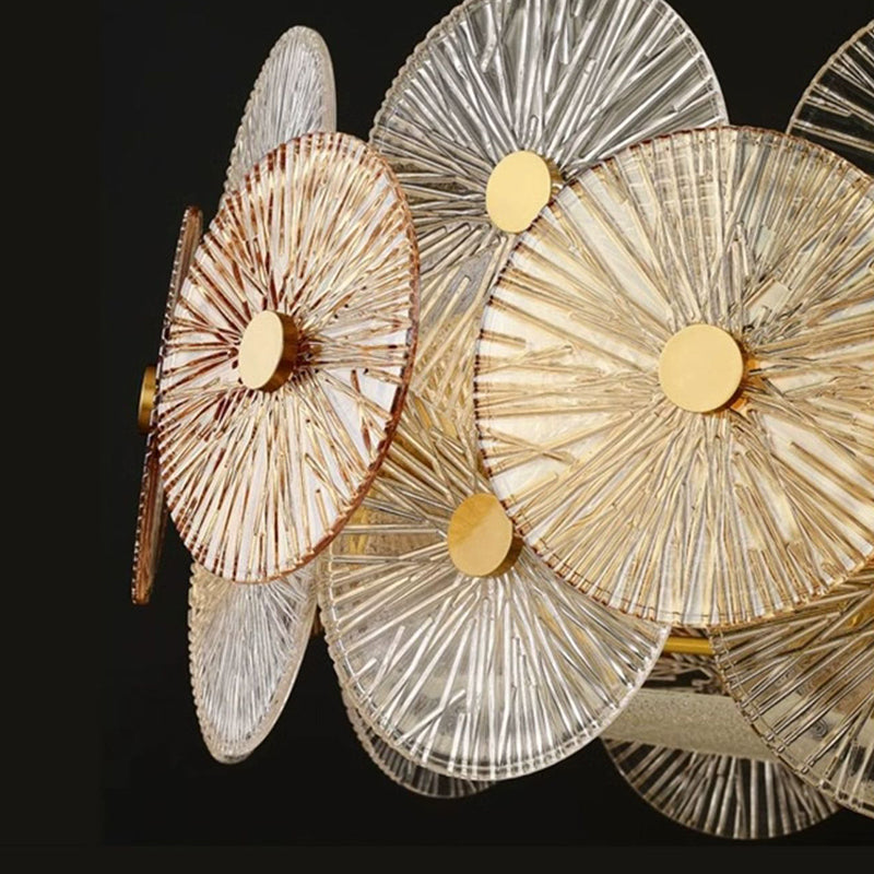 Creative Luxury Brass Glass Living Room Chandelier Lighting