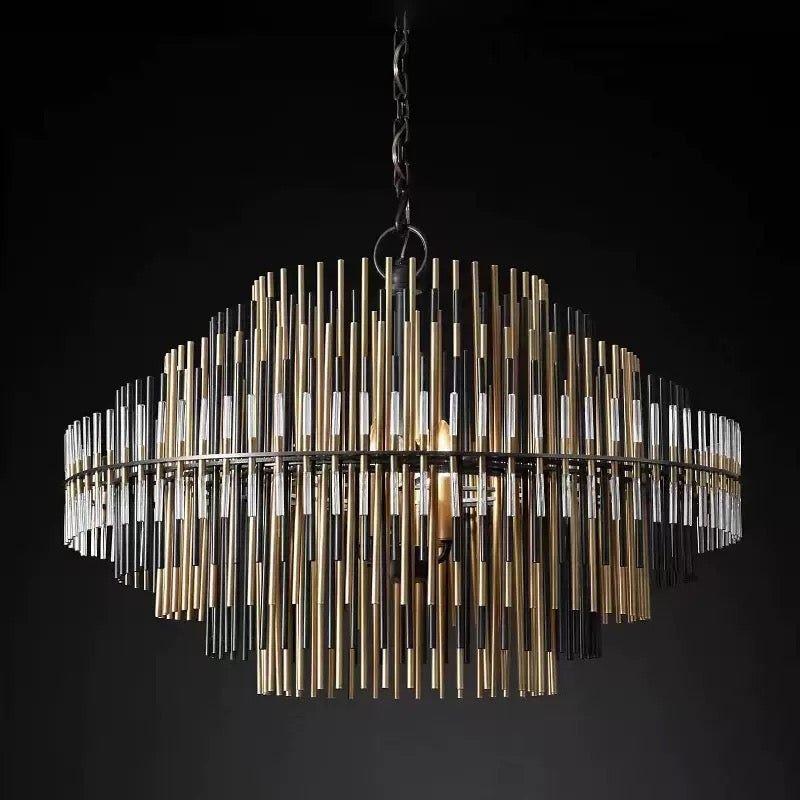 Vintage Luxurious Metal Chandelier