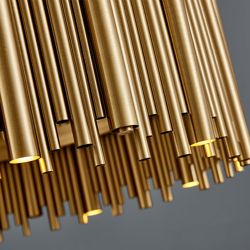 Stainless Steel Tube Gold Black Chandelier(Production time 15-20 days)