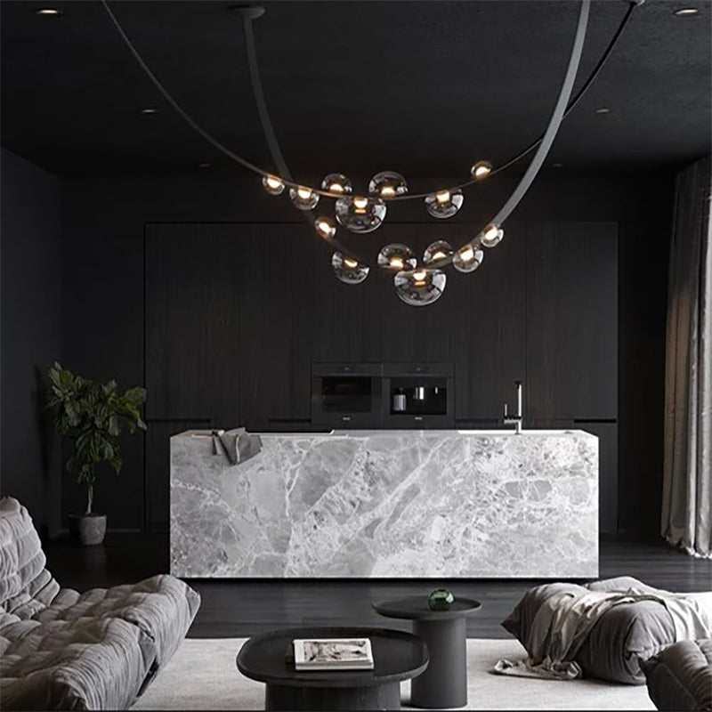 Italian Design Belt Glass Pendant Light