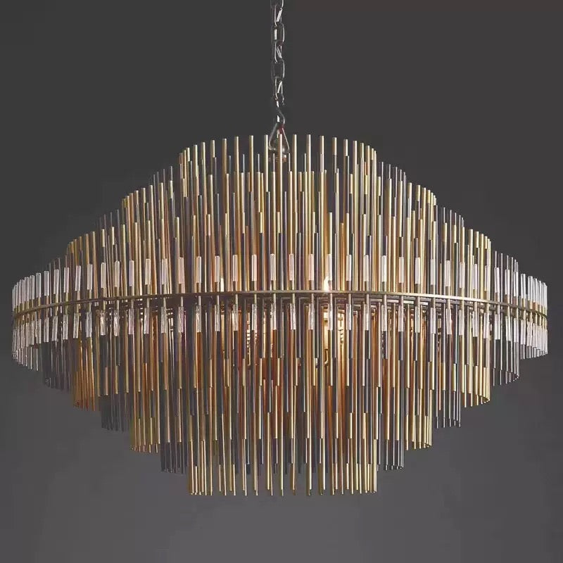 Vintage Luxurious Metal Chandelier