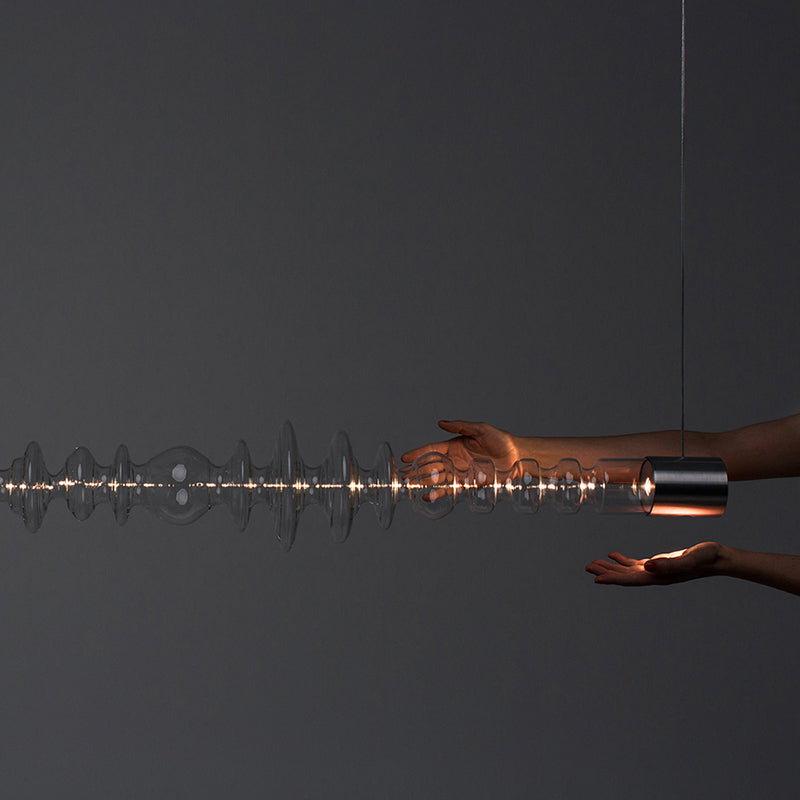 Designer Minimalist Glass Hanging Light Touch Dimming for Island Bar Dining Lighting