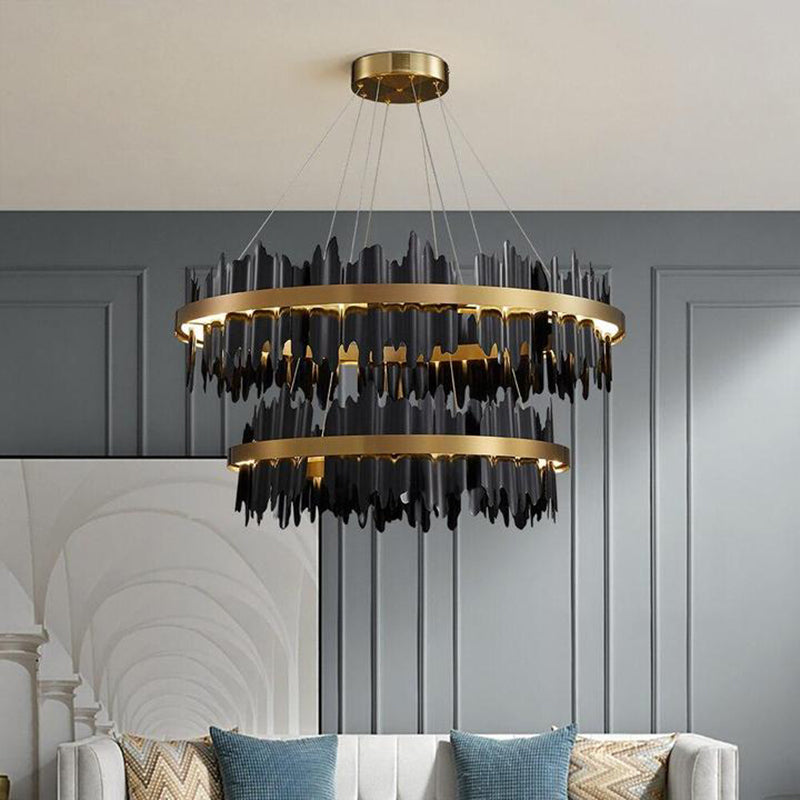 Modern Luxury Living Room Creative Designer Circle Chandelier