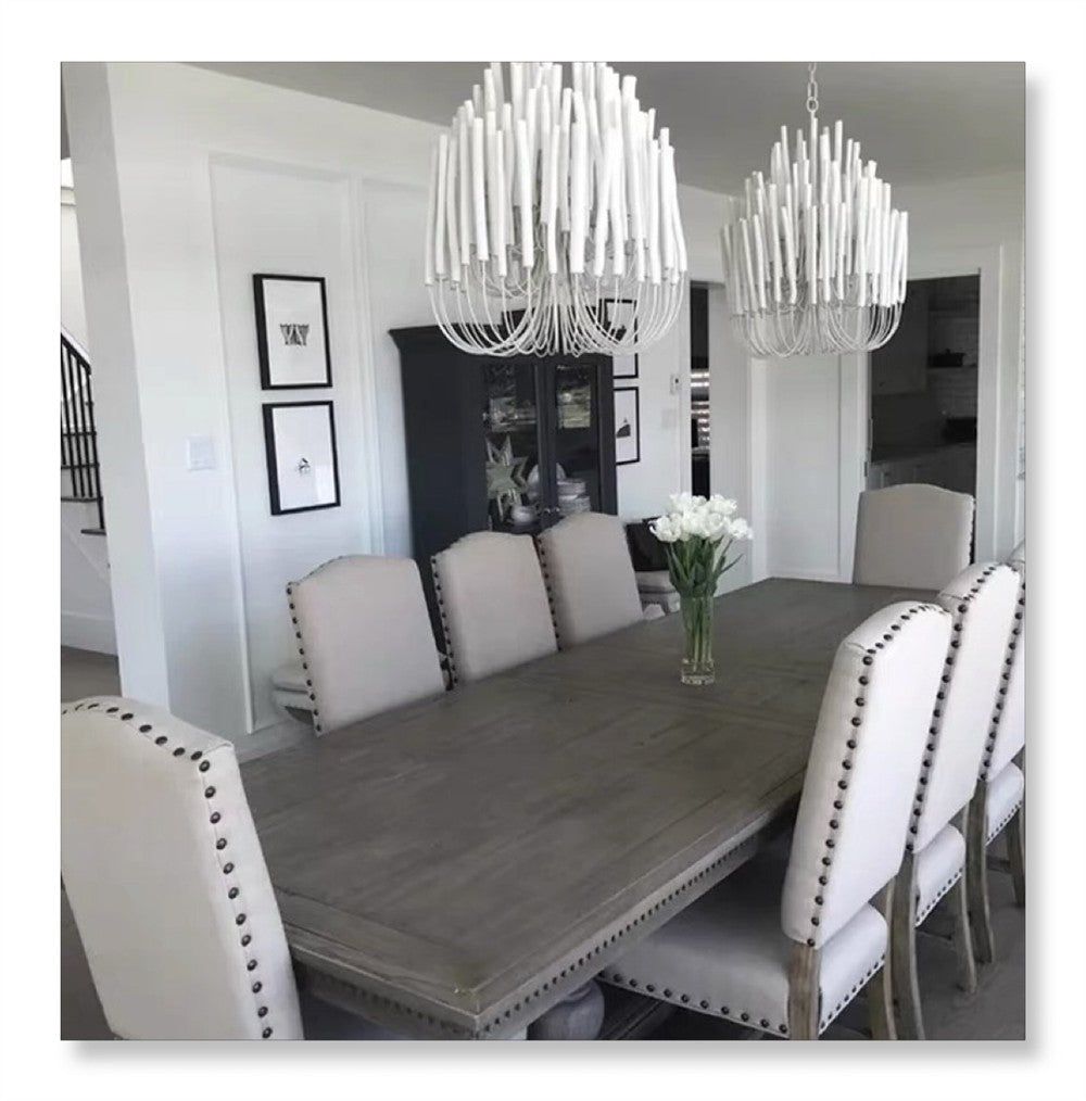 Modern Living Room Black White Wooden Chandelier