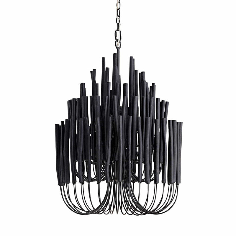 Modern Living Room Black White Wooden Chandelier