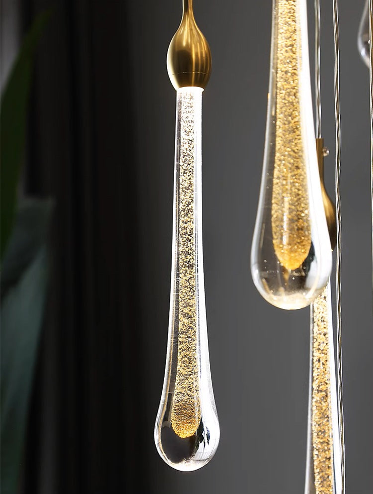 Spiral Staircase Bubble Crystal Chandelier