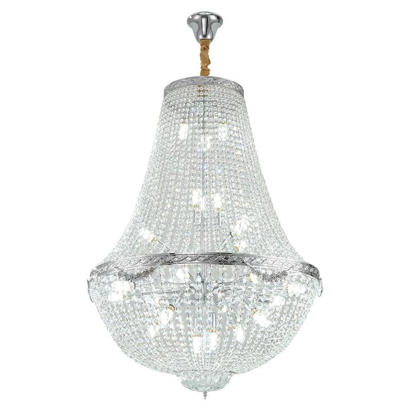 Wedding Chrome Crystal Chandelier for Banquet Villa Entrance