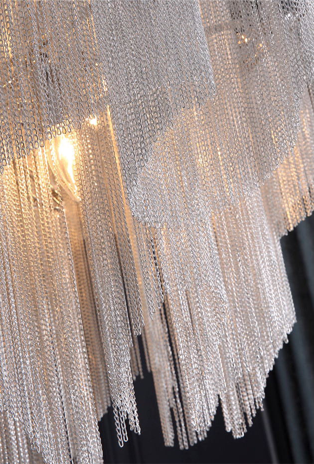 Tassel Aluminum Chain Living Room Chandelier