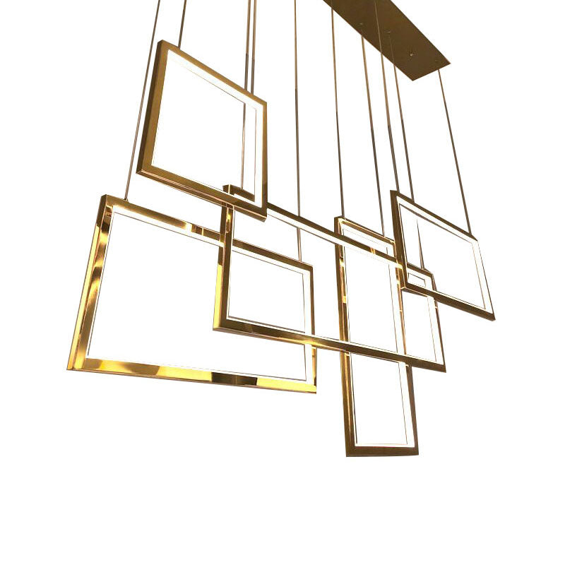 Rectangular LED Pendant Light Suitable for Restaurant Dining Room