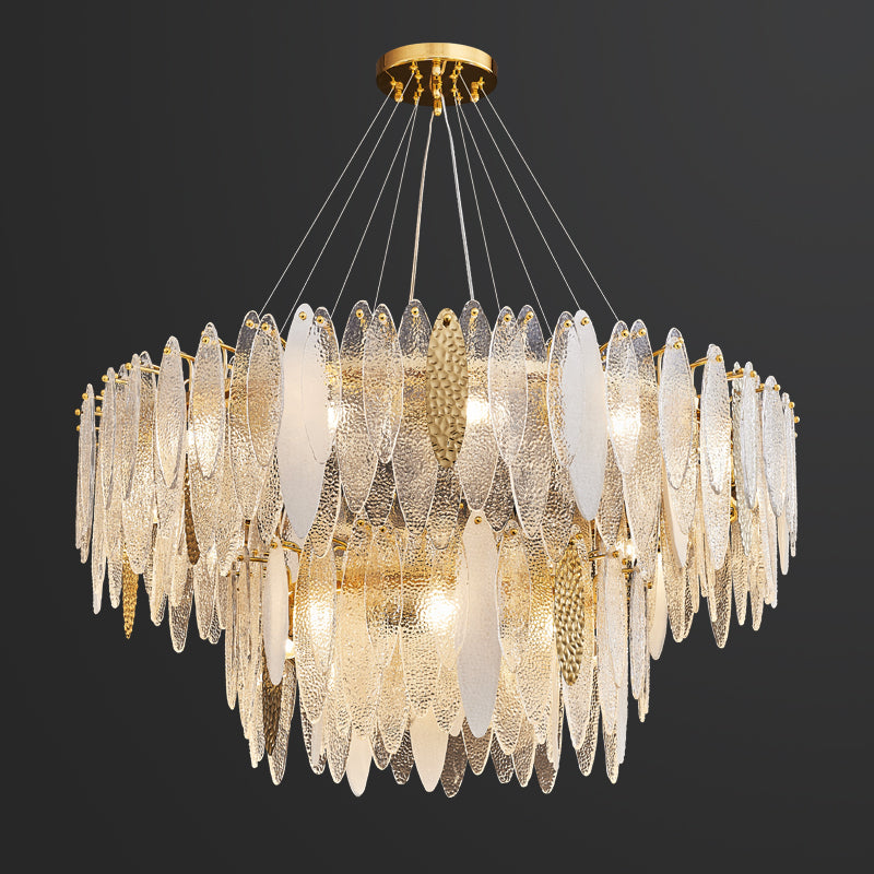 Luxury Steel Glass New Decoration Chandelier for Villa Living Room