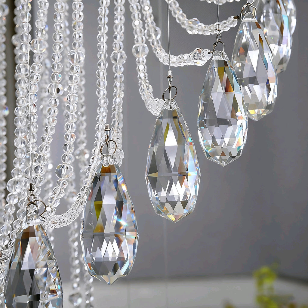 Spiral Waterfall Crystal Pendant Light