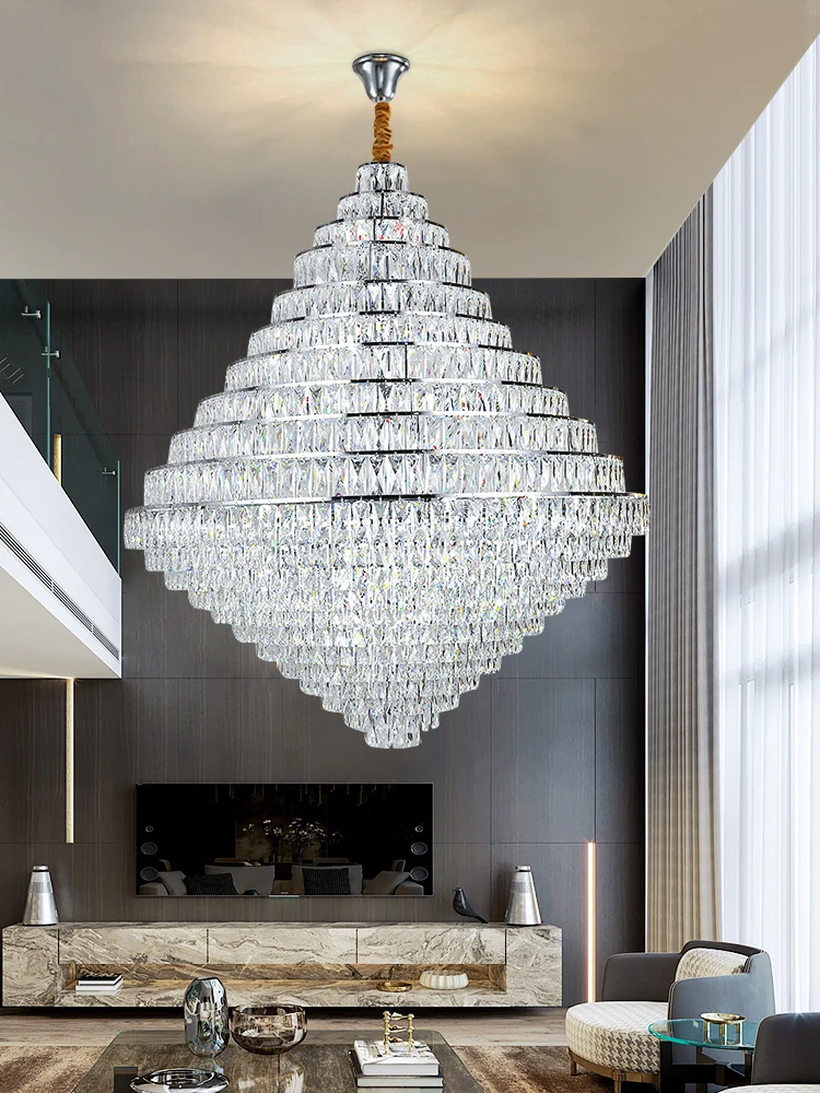 Luxury Unique Chrome Wedding Hotel Crystal Chandelier