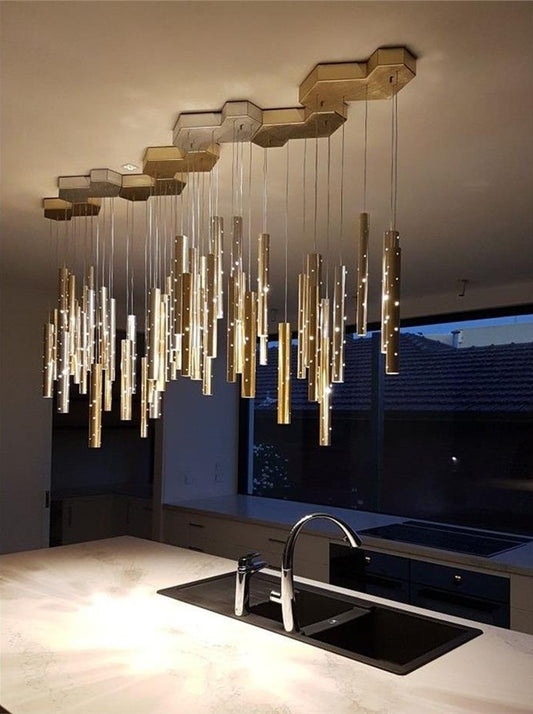 Stainless Steel Gold Chrome Island Decorative Pendant Light