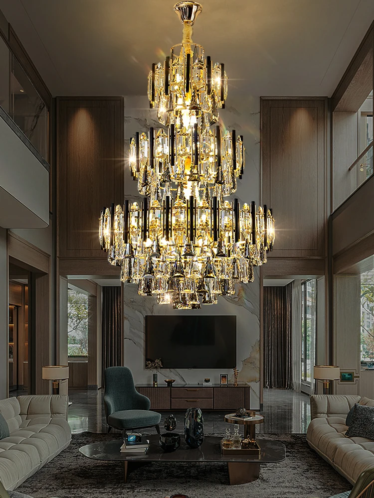 Luxury Villa Living Room Decorative K9 Crystal Chandelier