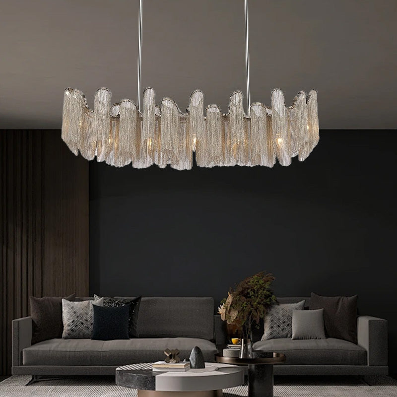 Kitchen Island Aluminum Chain Pendant Light