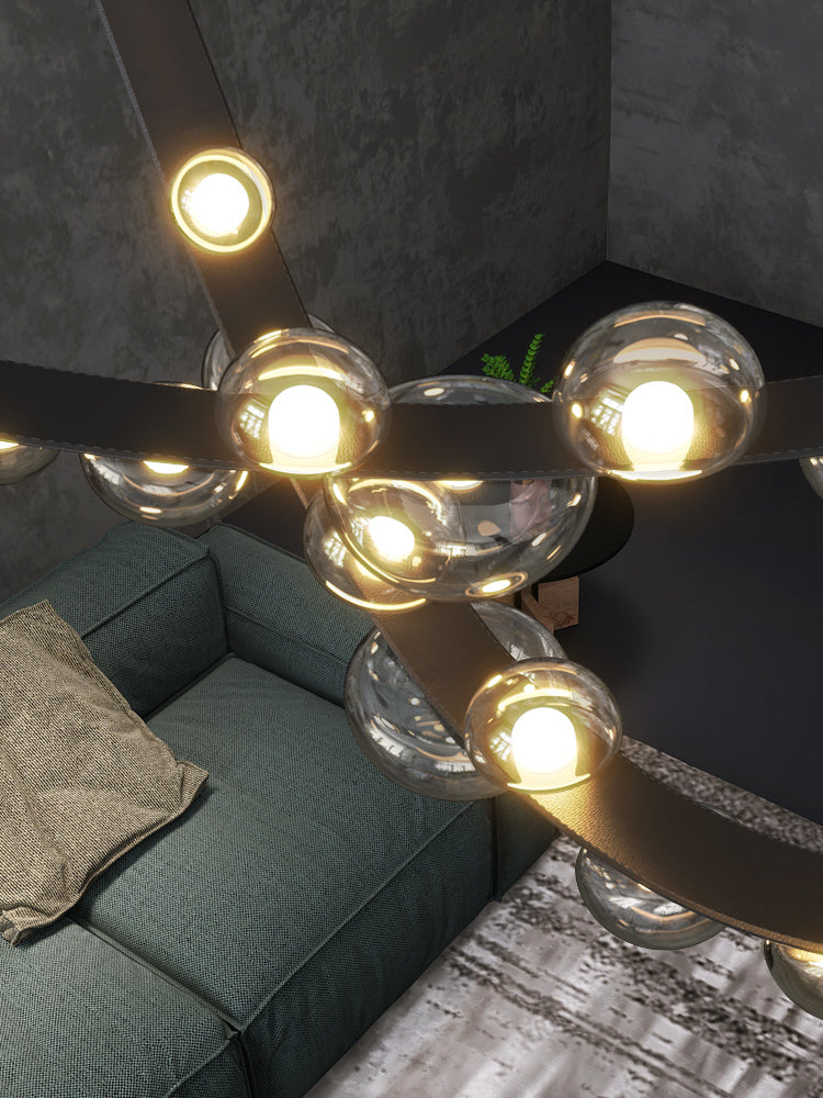 Italian Design Belt Glass Pendant Light