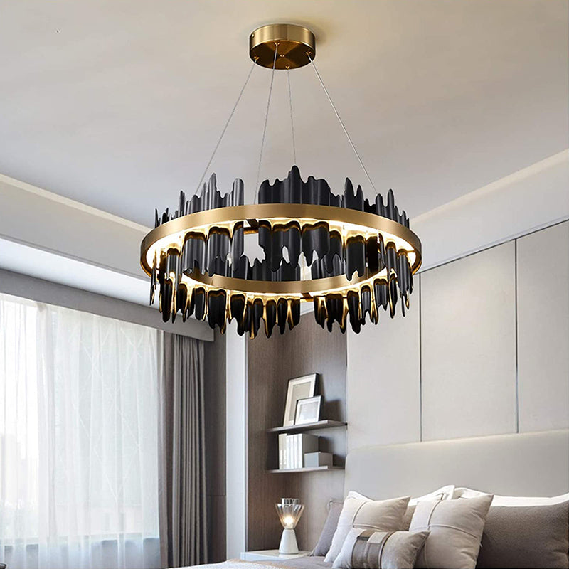 Modern Luxury Living Room Creative Designer Circle Chandelier