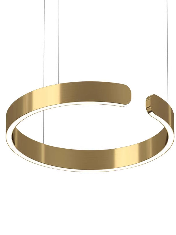 Modern Black and White Ring Pendant Lights for Kitchen Island Dining