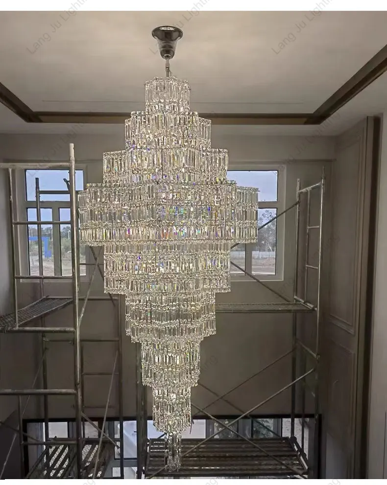 High Ceiling Villa Living Room Entrance Hall Hotel Wedding Chandelier
