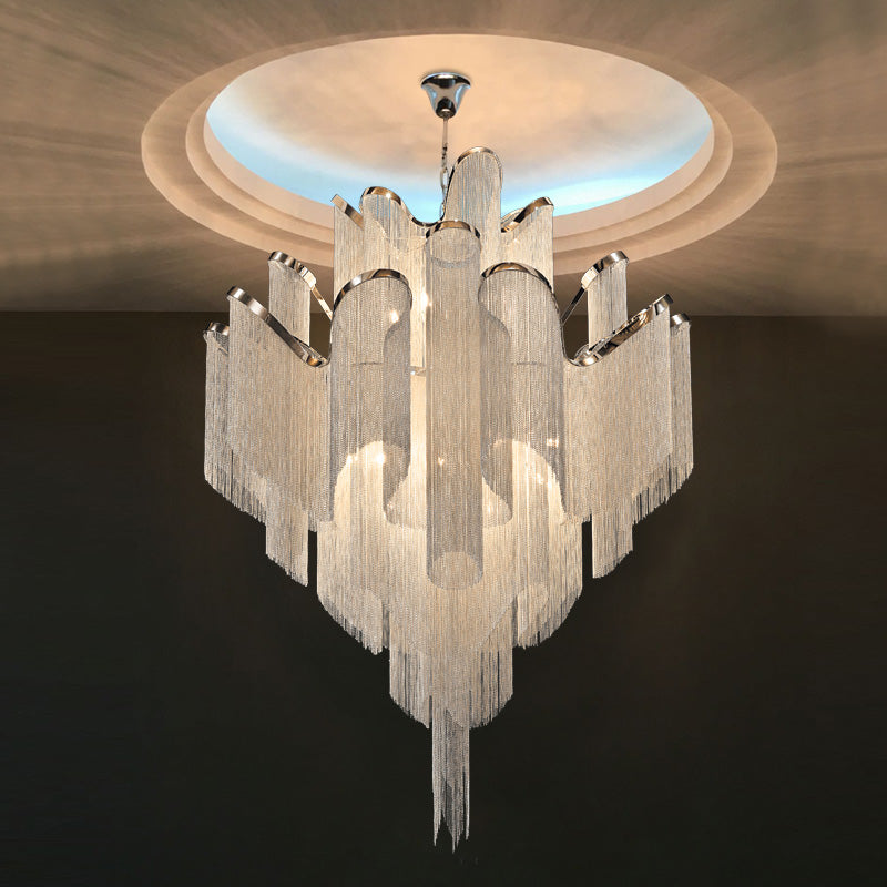 Tassel Aluminum Chain Living Room Chandelier