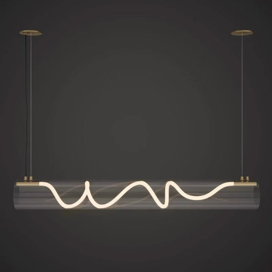 Designer Glass Hemp Rope Lamp Bar Hanging Lamp