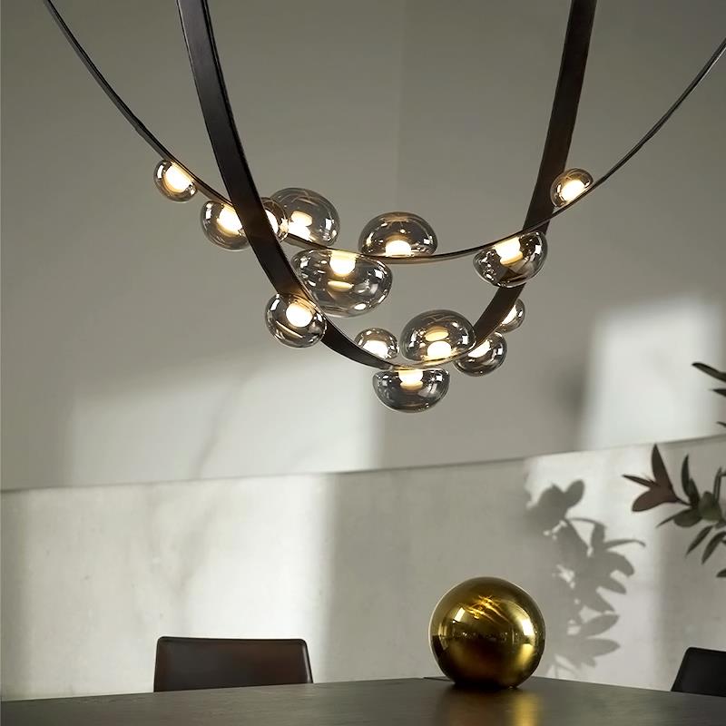 Italian Design Belt Glass Pendant Light
