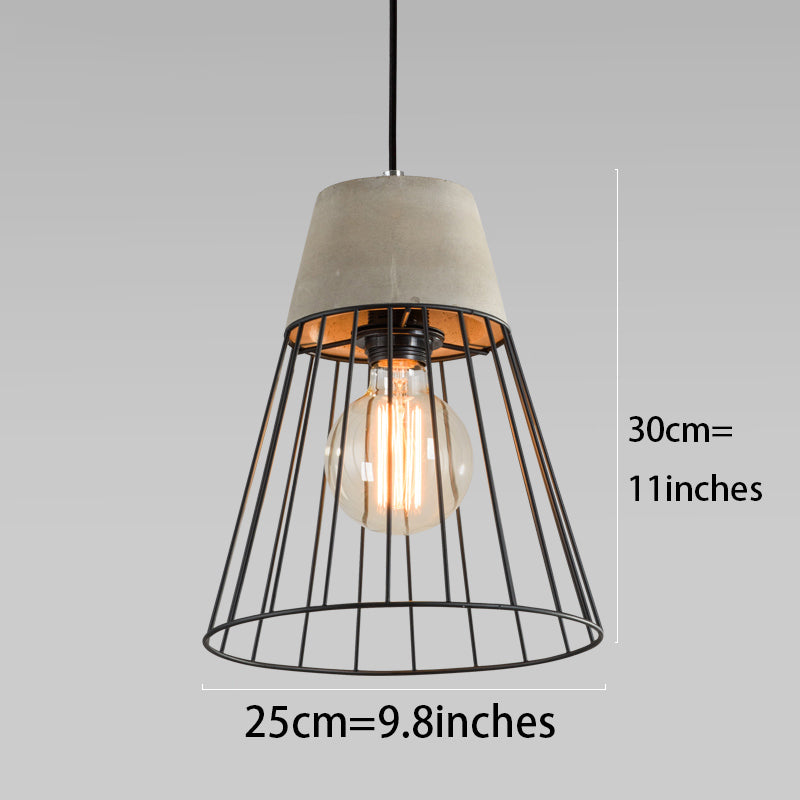 Black Iron Cage Pendant Light
