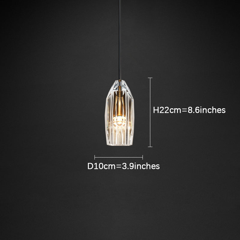 Luxurious Polygonal Crystal Pendant Light