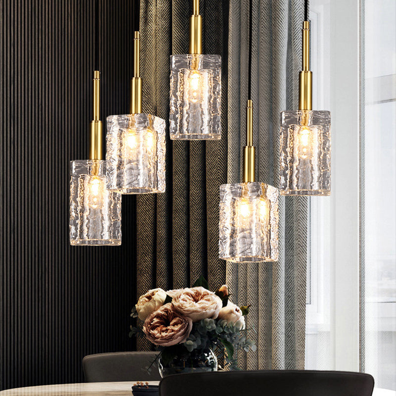 Ice Cube Copper Bar Counter Pendant Light