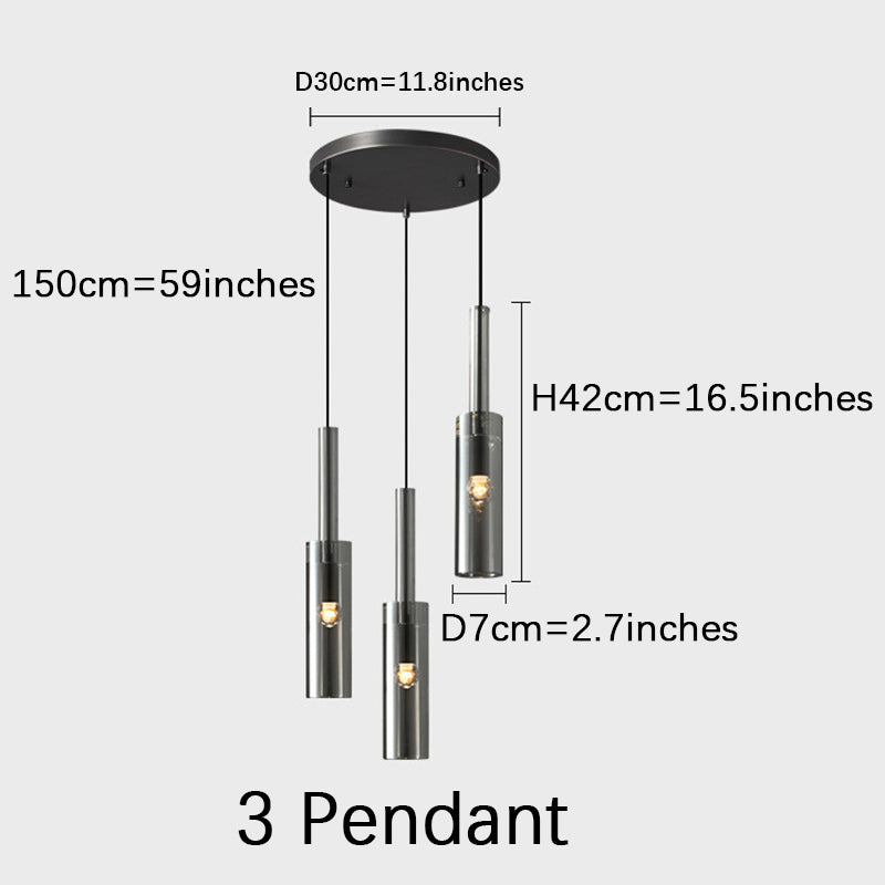 Crystal Bulb Dining Room Island Pendant Light