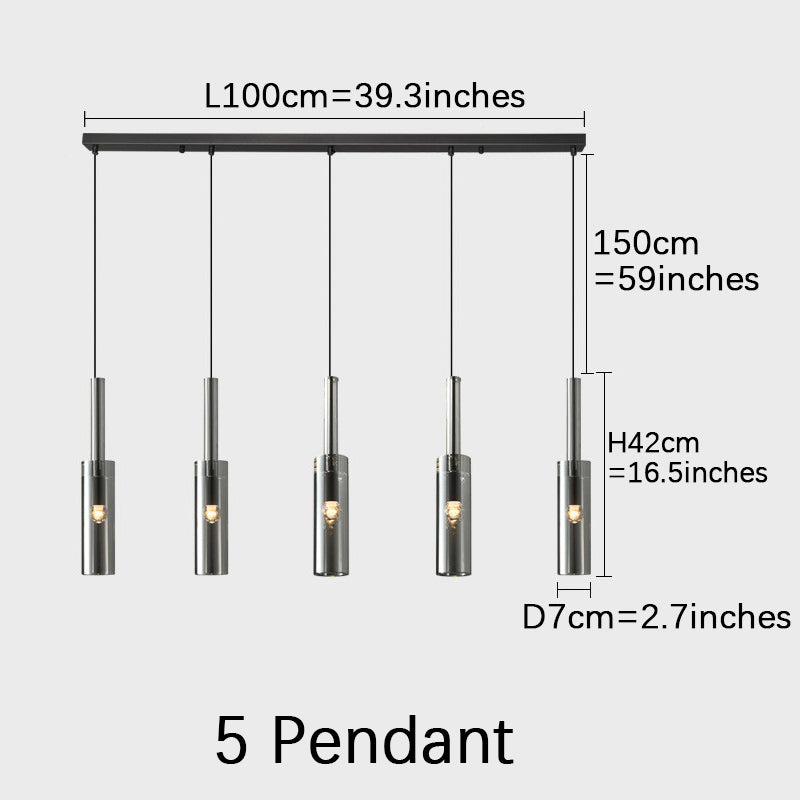 Crystal Bulb Dining Room Island Pendant Light