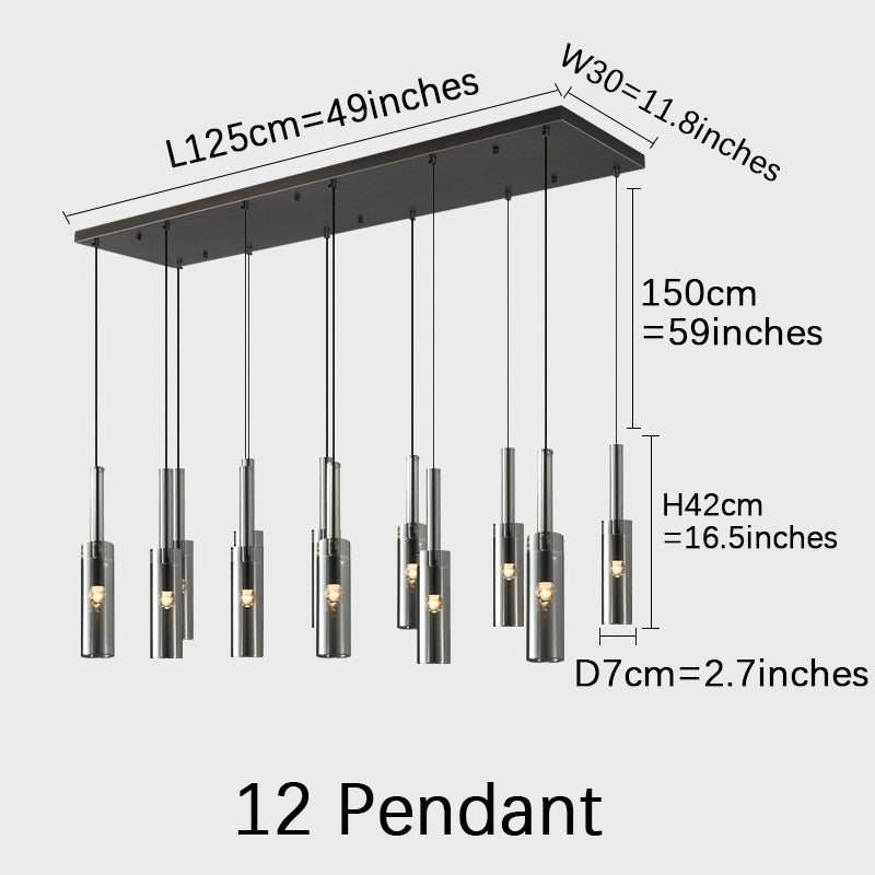 Crystal Bulb Dining Room Island Pendant Light