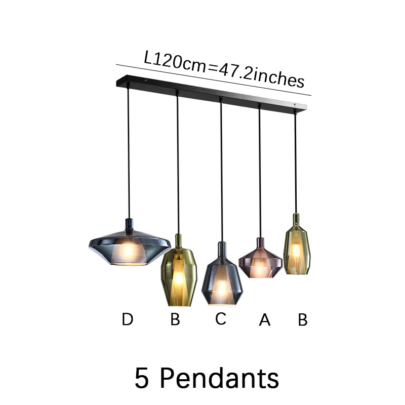 Gemstone Glass Pendant Light