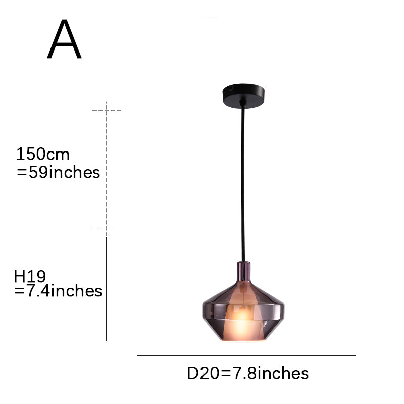 Gemstone Glass Pendant Light