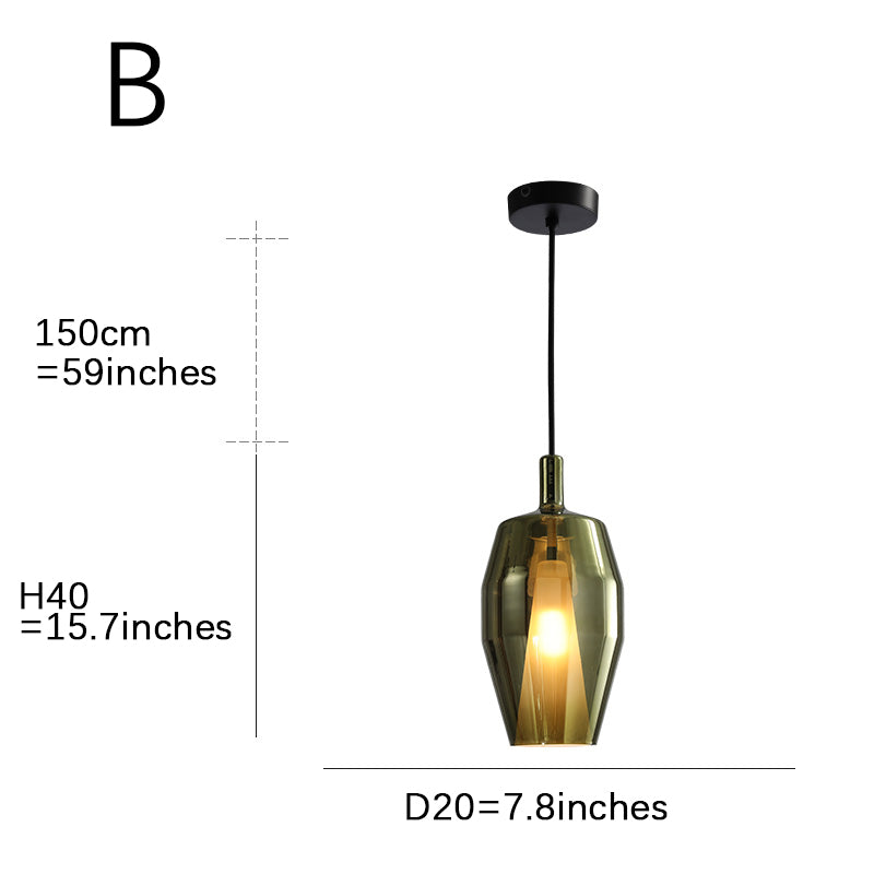 Gemstone Glass Pendant Light