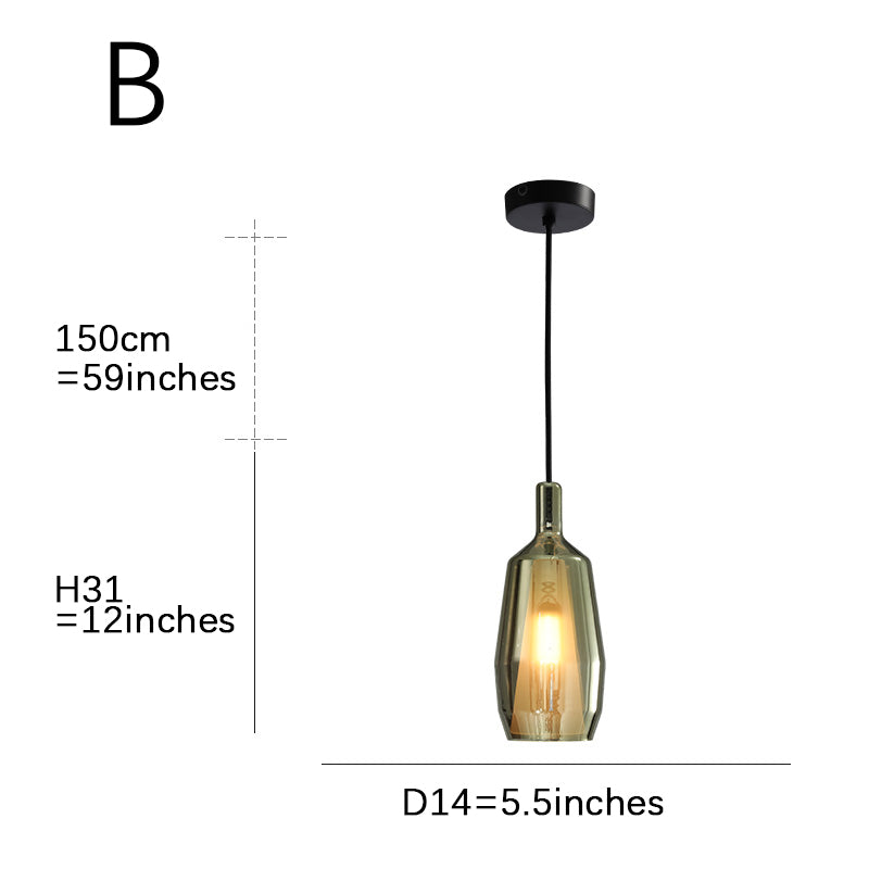 Gemstone Glass Pendant Light