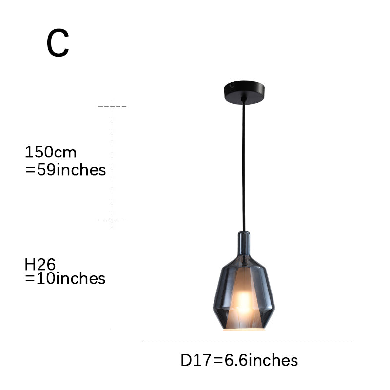 Gemstone Glass Pendant Light