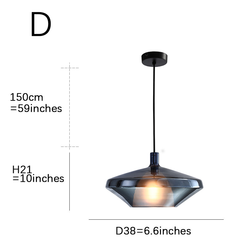 Gemstone Glass Pendant Light