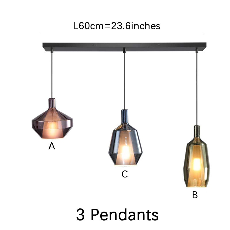 Gemstone Glass Pendant Light