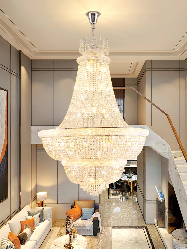 Luxury Exquisite Indoor Decorative Chandelier Light for High Ceilings