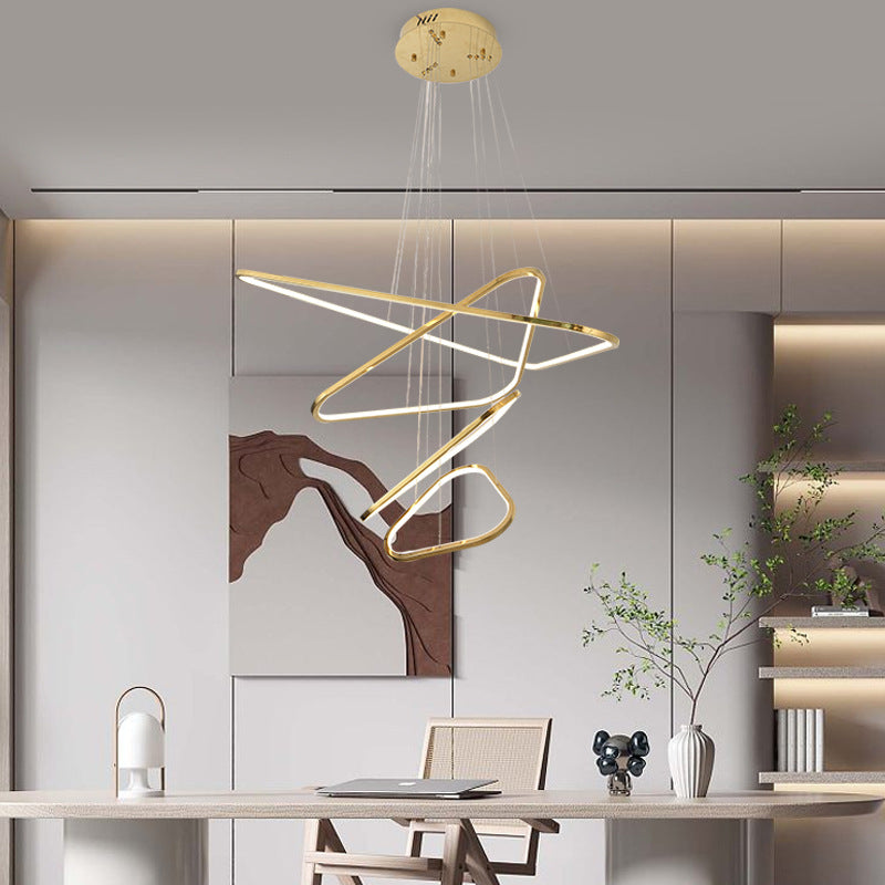 Triangular Stainless Steel Modern Hanging Chandelier