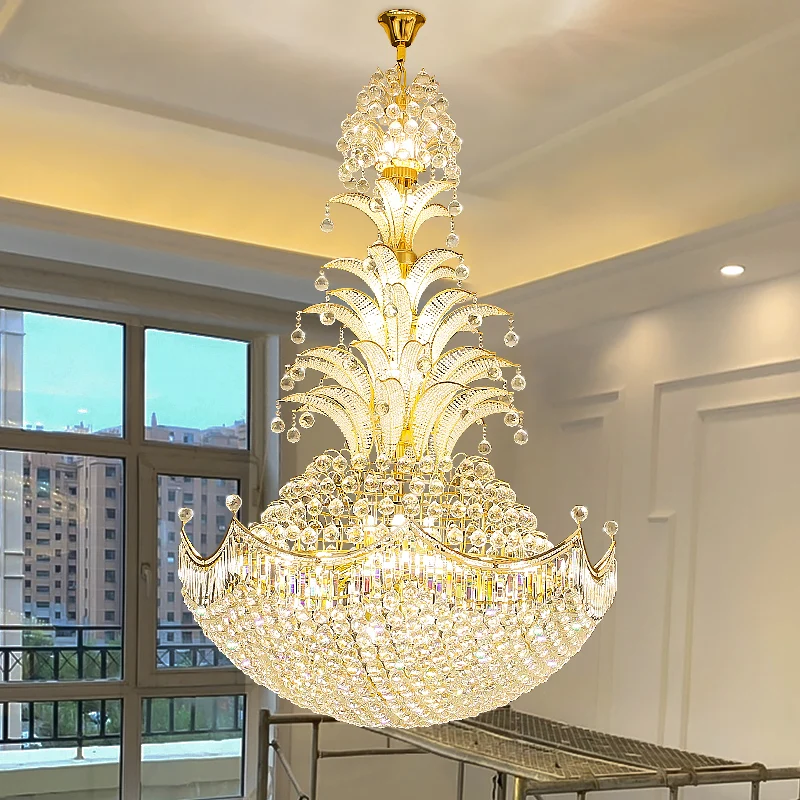 Special Pineapple Design Large Crystal Chandelier