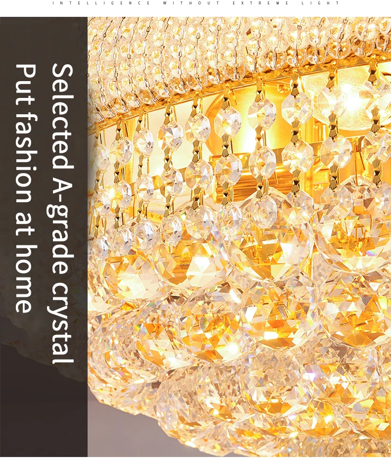 High Ceiling Wedding Hall Decor 3 layer Crystal Chandelier