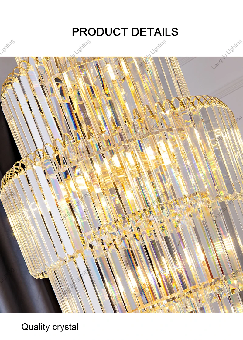 Wedding Entrance Hall Living Room Luxury Crystal Chandelier