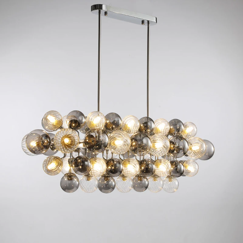 Two-color Creative Bubble Glass Ball Design Chandelier