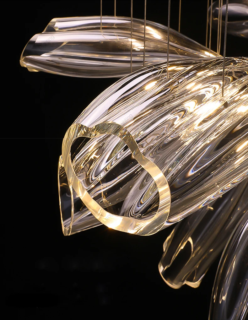 Simple Romantic Dinning Room Glass Chandelier