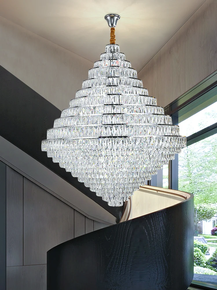 Luxury Unique Chrome Wedding Hotel Crystal Chandelier